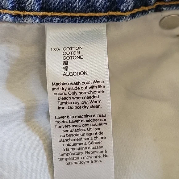 GAP Distressed Blue Jeans Sexy Boyfriend Relaxed Fit Denim 100% Cotton Sz 4 - Picture 7 of 8